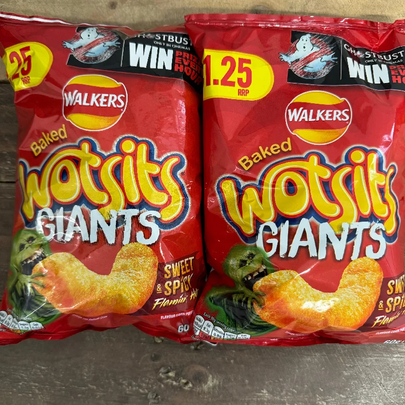  -Anti-slip claw protection raincoat FOR dogs6x Walkers Wotsits Giants Sweet & Spicy Snacks Share Bags (6x60g)