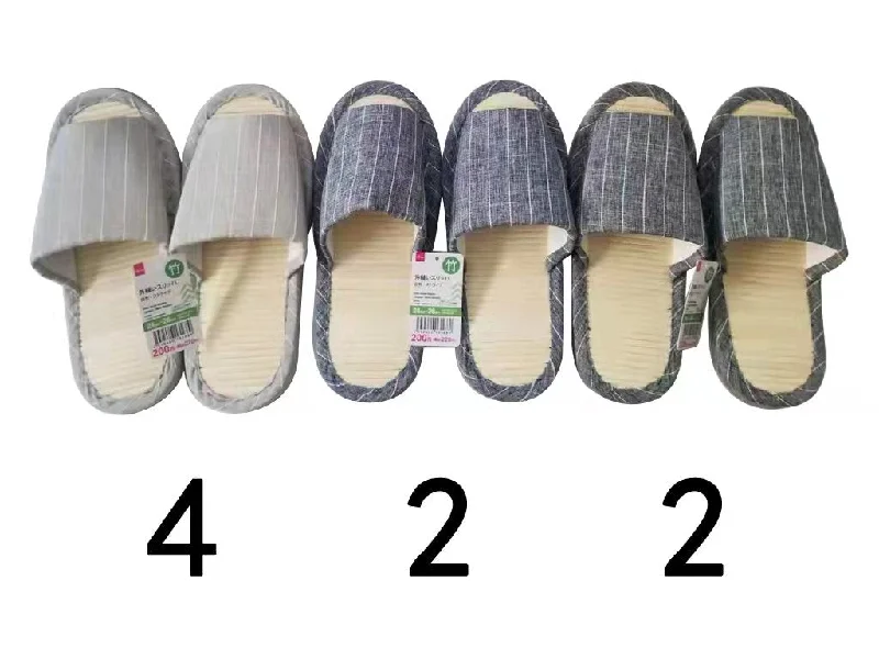 - Solid wood cat climbing frame customizedOuter Seam Slippers -Striped - White Bamboo - US 6-8 EU 39-41-