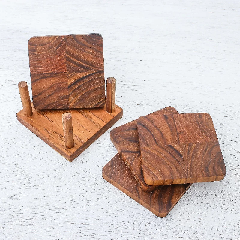 - Air box TSA certified check-inDeep Nature Handmade Teak Wood Coasters from Thailand (Set of 4) - Air box TSA certified check-inDeep Nature Handmade Teak Wood Coasters from Thailand (Set of 4)