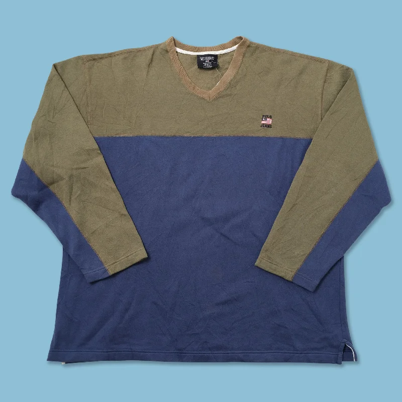 - Summer pet ice matVintage Polo Jeans V-Neck Sweater XLarge