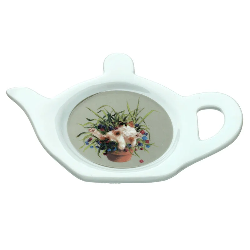 - Pet tear stain cleaning wipesPorcelain Teabag Dish/Holder - Kim Haskins Cat in Plant Pot Green - Pet tear stain cleaning wipesPorcelain Teabag Dish/Holder - Kim Haskins Cat in Plant Pot Green