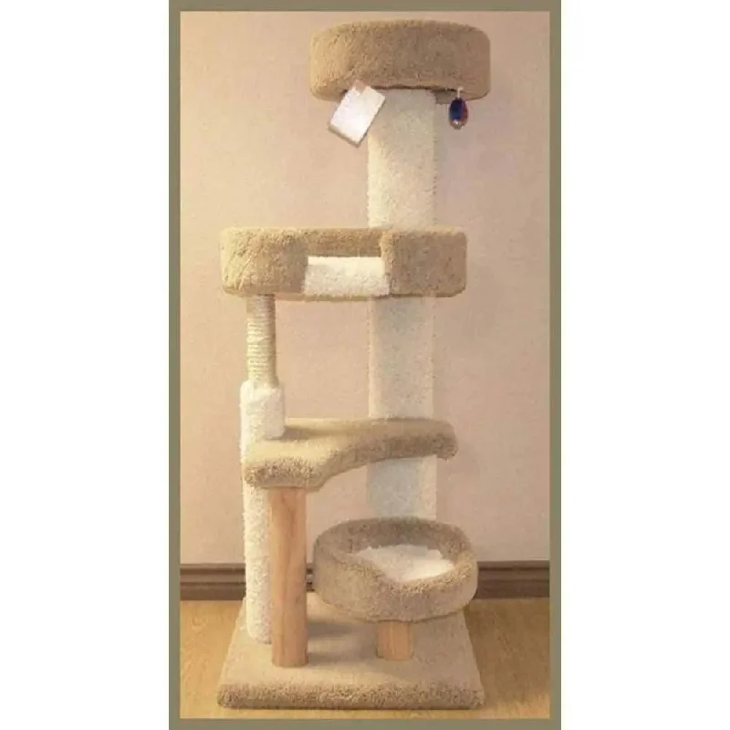 -Anti-scratch scratching board AND cat bed in oneNorth American Pet Kitty Hangout Hangout Tower Assorted 55.5 in -Anti-scratch scratching board AND cat bed in oneNorth American Pet Kitty Hangout Hangout Tower Assorted 55.5 in