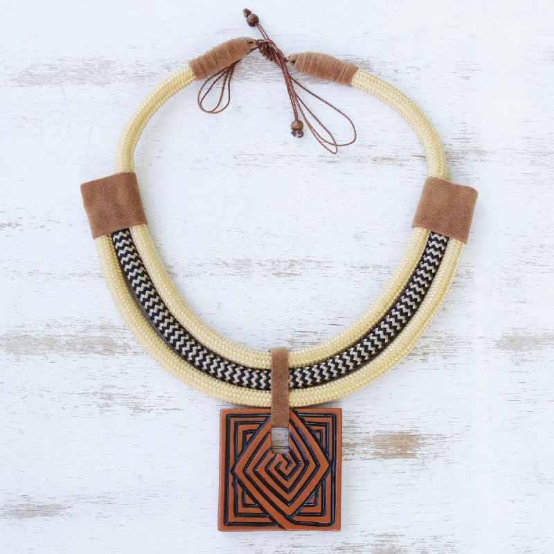 - Winter dog thick down jacketTribal Labyrinth Hand Crafted Ceramic Artisan Necklace - Winter dog thick down jacketTribal Labyrinth Hand Crafted Ceramic Artisan Necklace