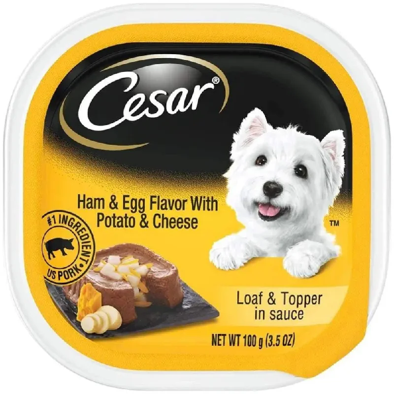 - Car dog seat beltCESAR Ham and Egg Flavor with Potato & Cheese Loaf Wet Dog Food 24ea/3.5oz - Car dog seat beltCESAR Ham and Egg Flavor with Potato & Cheese Loaf Wet Dog Food 24ea/3.5oz