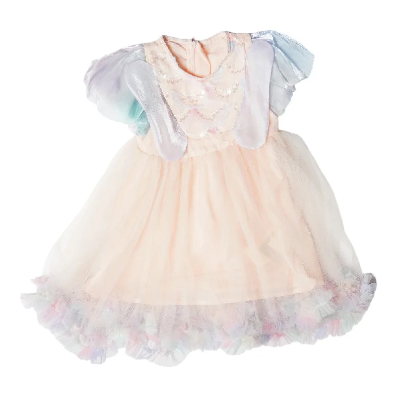 - Winter dog thick down jacketGIRLS CAP SLEEVE FANCY FROCK MZS-24 3-4 YEAR 003