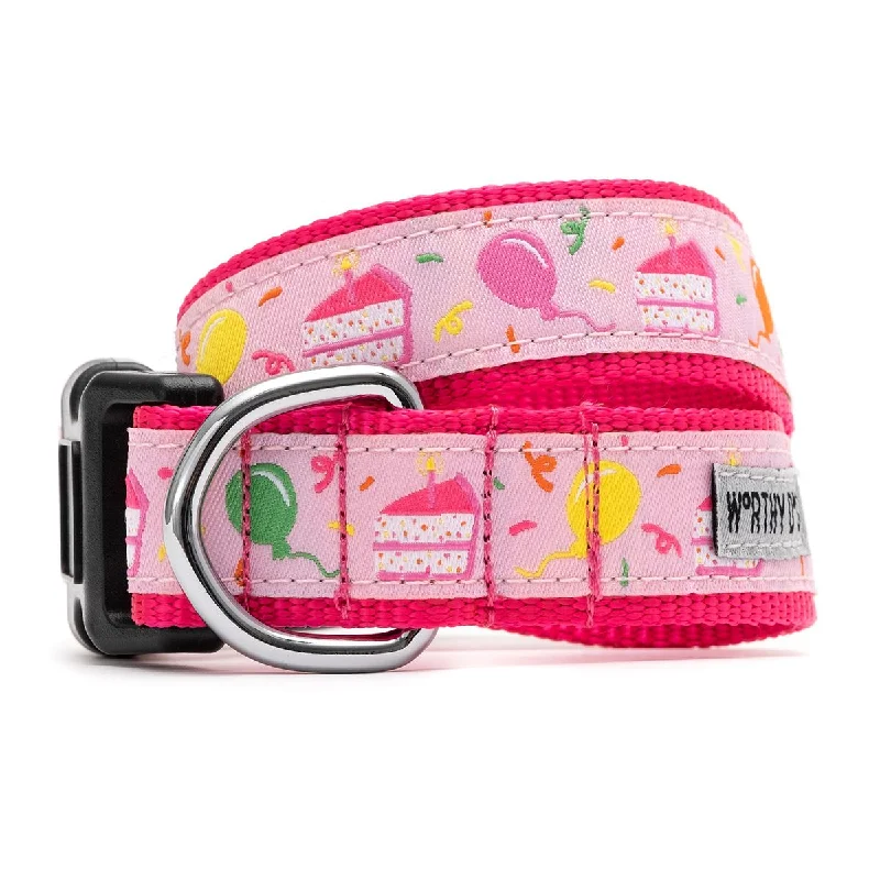 . **Dog collar is luminous and reflective**Birthday Dog Collar Pink