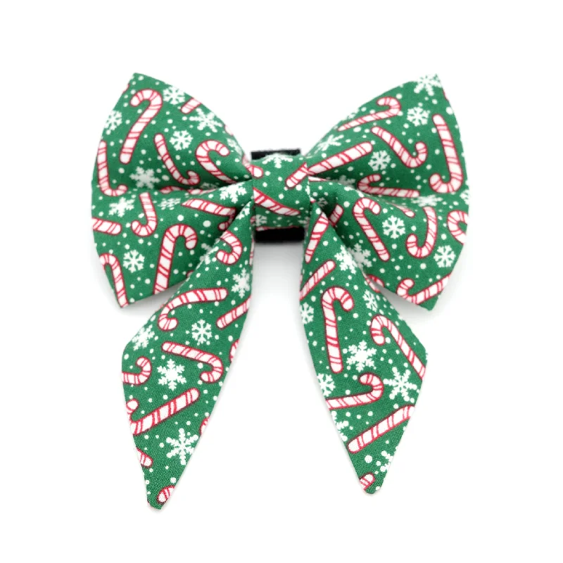 - Winter warm clothes for short-haired dogsCandy Cane Sailor Dog Bow