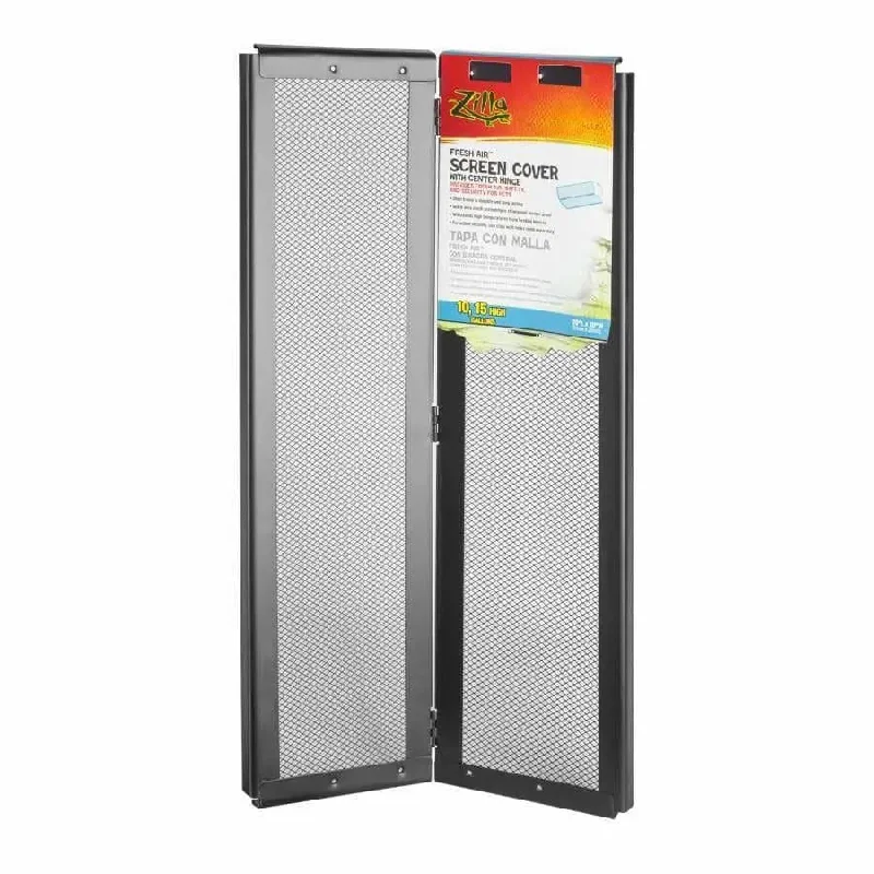 ---Zilla Screen Covers with Center Hinge Fresh Air Terrarium