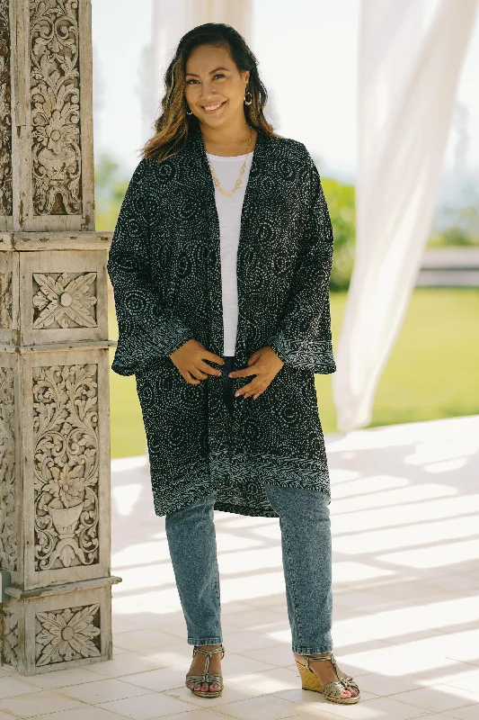 - Organic cotton dog bibsAzure Elegance Handmade Batik Printed Rayon Robe