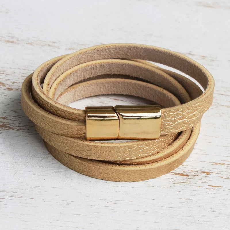 - Pet vitamin complex nutrition tabletsSummer Gold Golden Leather Wrap Bracelet