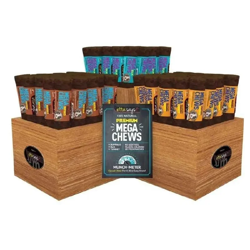- Remote interactive pet feederEtta Says! Mega Chew Starter Kit Display Dog Treats 54 pk