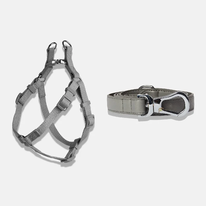- Pet fence foldable indoorAsh Grey Dog Harness & Lead Set