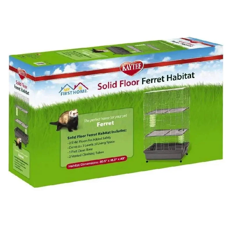 - Natural latex pet mattressKaytee Solid Floor Ferret Habitat