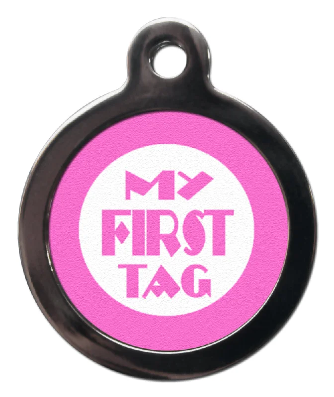  -Splash-proof food bowl AND Anti-choking slow food bowlPink My 1st Puppy Dog Tag