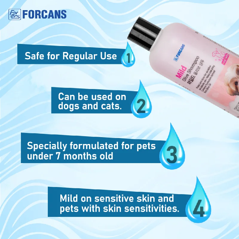 - Pet stroller can be taken on the planeForcans Mild Olive Shampoo for Dogs