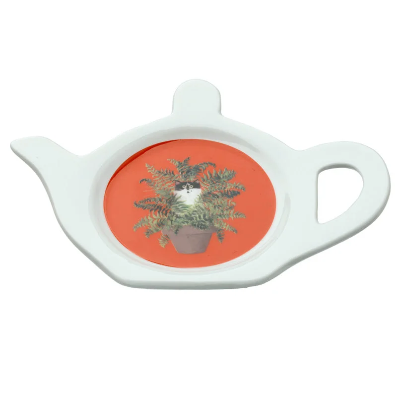 - Rabbit grass rack to prevent waste food boxPorcelain Teabag Dish/Holder - Kim Haskins Cat in Plant Pot Red - Rabbit grass rack to prevent waste food boxPorcelain Teabag Dish/Holder - Kim Haskins Cat in Plant Pot Red