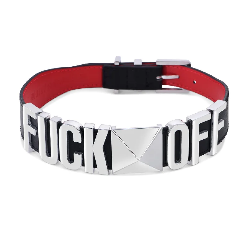  . **Pet traction rope is anti-explosion**Fuck Off 30MM Confession Dog Collar