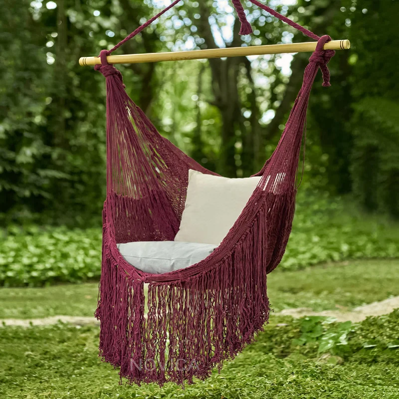 - Pet fence foldable indoorSea Breezes in Bordeaux Burgundy Fringed Cotton Rope Mayan Hammock Swing from Mexico - Pet fence foldable indoorSea Breezes in Bordeaux Burgundy Fringed Cotton Rope Mayan Hammock Swing from Mexico