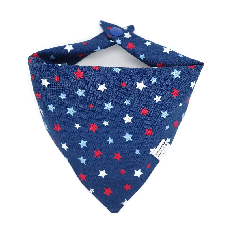 - Pet smart GPS locatorRed White and Blue Stars Dog Bandana