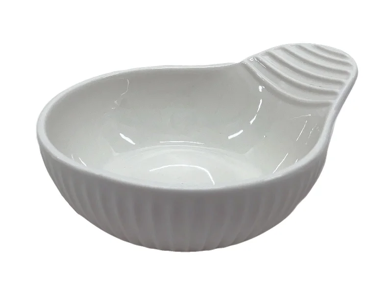 - ​​Pet toys under    yuanStripe Emboss Bowl with Handle White