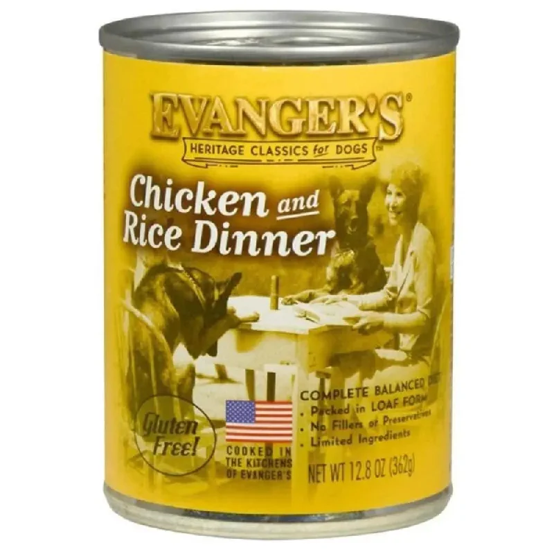 - Remote interactive pet feederEvanger's Heritage Classic Chicken & Rice Dinner Canned Dog Food 12ea/12.8 oz - Remote interactive pet feederEvanger's Heritage Classic Chicken & Rice Dinner Canned Dog Food 12ea/12.8 oz