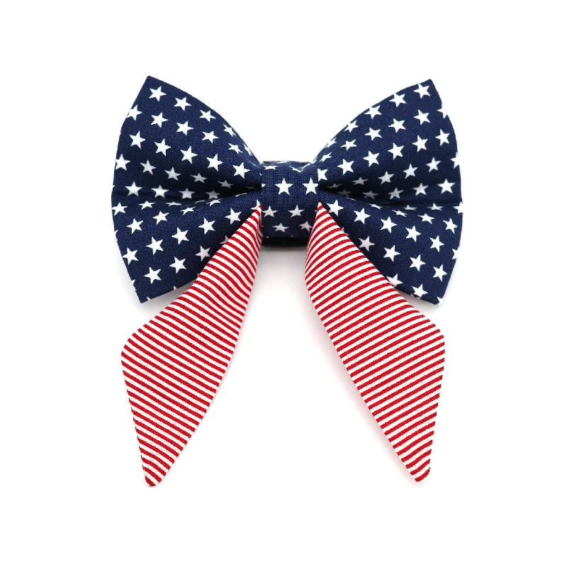 - Hamster silent running wheel to prevent chewingStars and Stripes Sailor Dog Bow