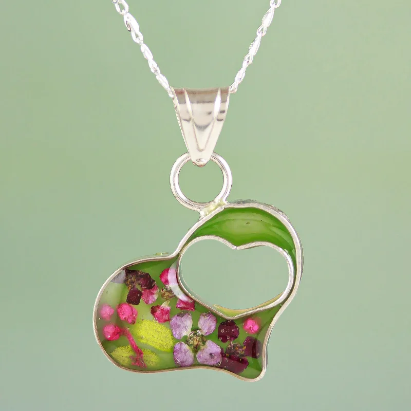 - Durable nylon dog leash wholesaleGreen Flowered Heart Double Heart Sterling Silver and Resin Pendant Necklace - Durable nylon dog leash wholesaleGreen Flowered Heart Double Heart Sterling Silver and Resin Pendant Necklace