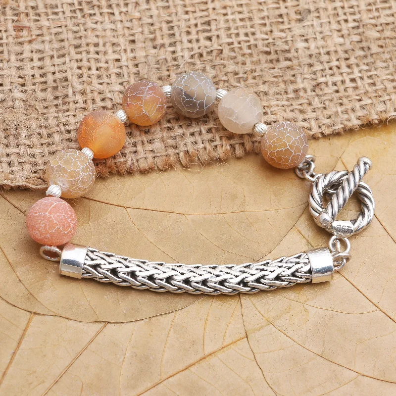 -Explosion-proof leash FOR LARGE dogsSensations Agate and Sterling Silver Beaded Bracelet -Explosion-proof leash FOR LARGE dogsSensations Agate and Sterling Silver Beaded Bracelet