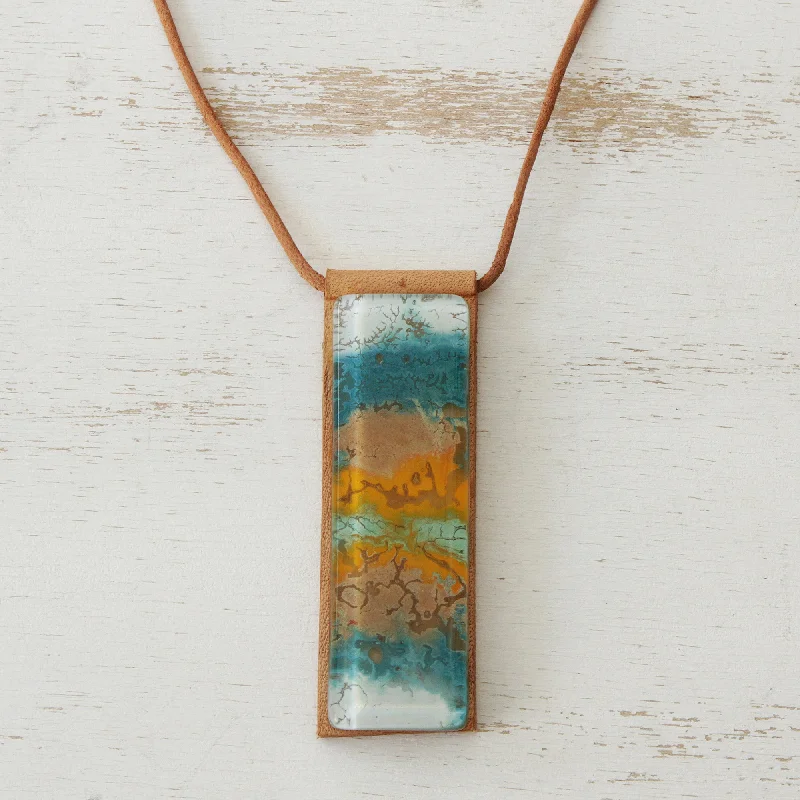- Climbing pet constant temperature heating padEarth Ocean Earth-Tone Glass and Leather Pendant Necklace from Brazil - Climbing pet constant temperature heating padEarth Ocean Earth-Tone Glass and Leather Pendant Necklace from Brazil