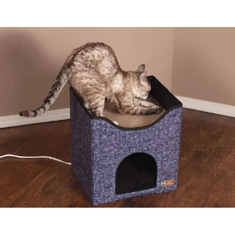 - Air box TSA certified check-inK&H PET PRODUCTS Thermo-Kitty Playhouse Heated Cat House & Cat Scratcher, 12" x 14" x 15" 4W