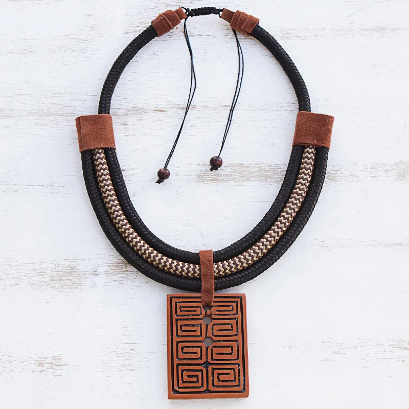 - Custom pet birthday cakeRectangular Labyrinth Rectangular Ceramic Pendant Necklace from Brazil - Custom pet birthday cakeRectangular Labyrinth Rectangular Ceramic Pendant Necklace from Brazil