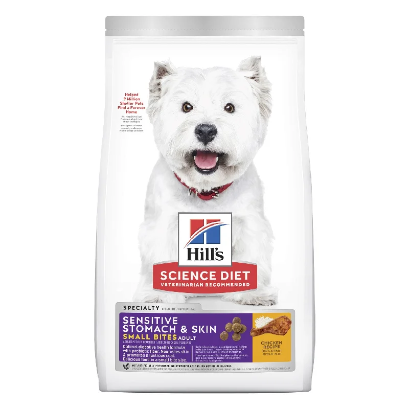 - High protein dog foodHill's Science Diet Sensitive Stomach & Skin Small Bites Adult Dry Dog Food - High protein dog foodHill's Science Diet Sensitive Stomach & Skin Small Bites Adult Dry Dog Food