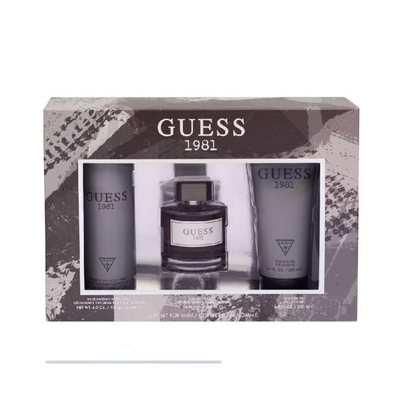 ---GUESS 1981 POUR HOMME 3PC GIFT SET
