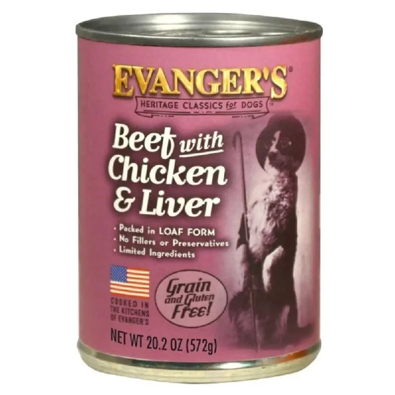 - Rabbit grass rack to prevent waste food boxEvanger's Heritage Classic Beef Chicken & Liver Canned Dog Food 12ea/20.2 oz