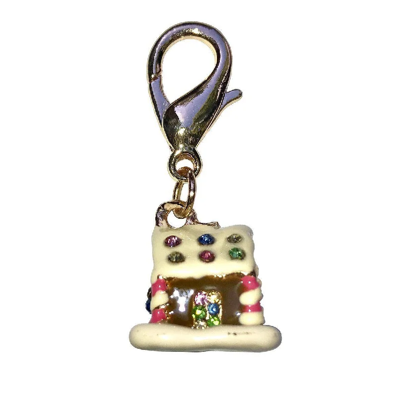 Pet summer light clothesGingerbread House Dog Collar Charm