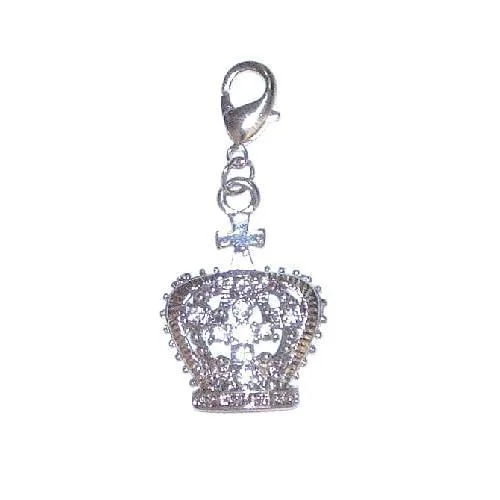 Winter warm clothes for catsDiana Crown Dog Collar Charm