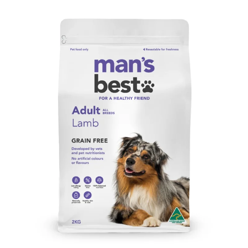- Food for large dogsMan's Best Grain Free Lamb Adult Dry Dog Food