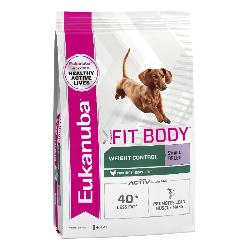  -Chicken-flavored dog foodEukanuba Small Breed Fit Body Dry Dog Food 3kg