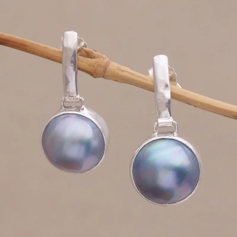 - Pet vitamin complex nutrition tabletsEthereal Shimmer in Blue Cultured Mabe Pearl Dangle and Sterling Silver Earrings