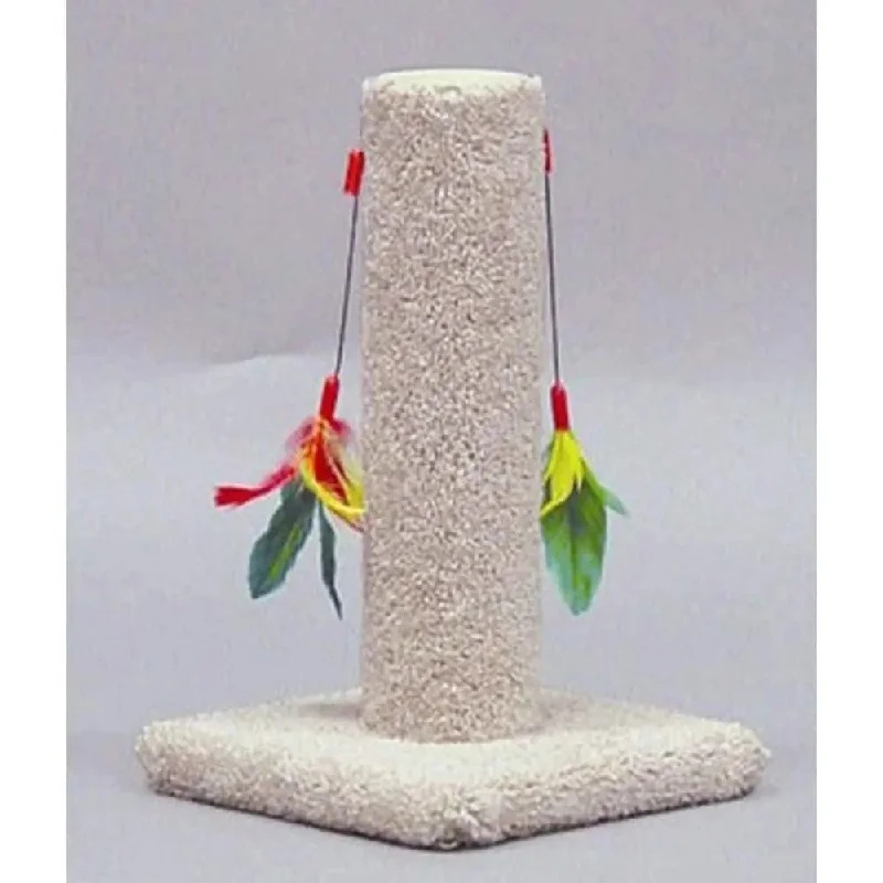---North American Pet Cat Post with Feather Scratching Post Neutral Tone 1ea/17.5 in ---North American Pet Cat Post with Feather Scratching Post Neutral Tone 1ea/17.5 in