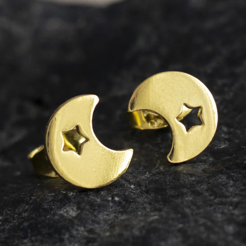 - Postoperative pet anti-licking Elizabethan collarGlowing Night 18k Gold-plated Silver Star and Moon Stud Earrings from Peru - Postoperative pet anti-licking Elizabethan collarGlowing Night 18k Gold-plated Silver Star and Moon Stud Earrings from Peru