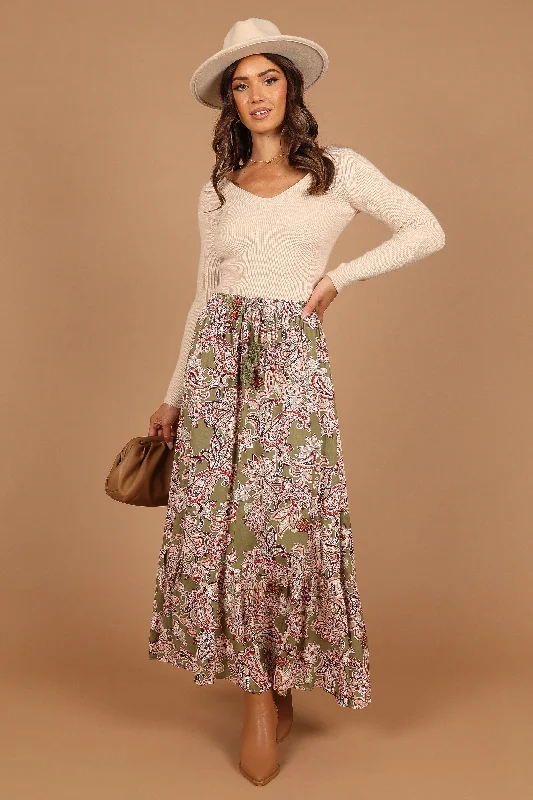 - Pet stroller can be taken on the planeKatherine Skirt - Olive Paisley