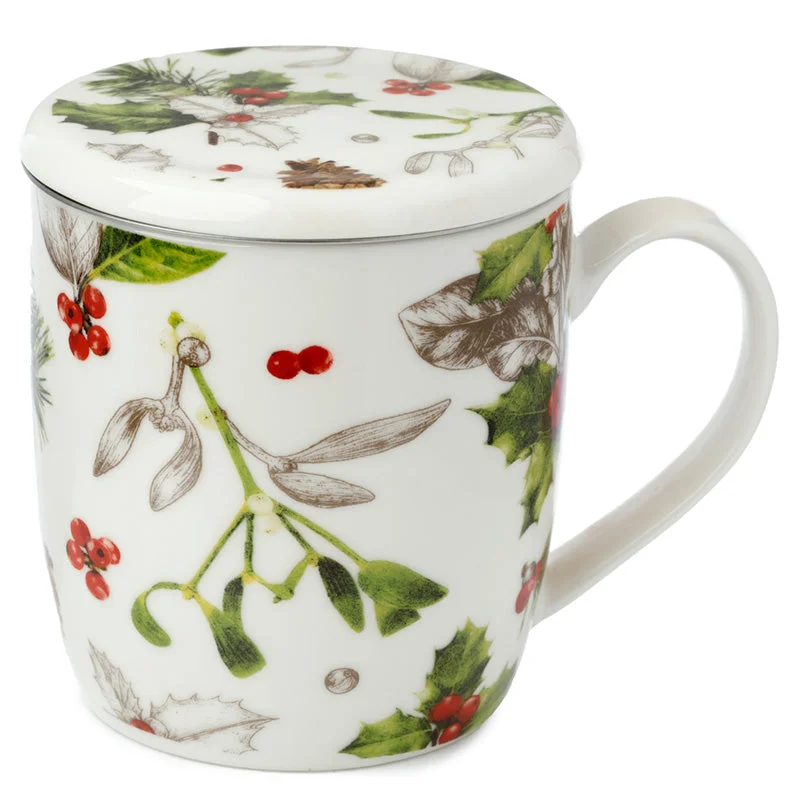- Remote interactive pet feederPorcelain Mug  and  Infuser Set - Winter Botanicals