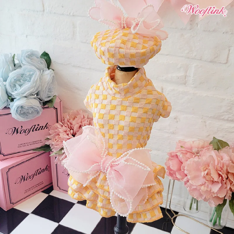 Pet summer light clothesWooflink Marshmallow Dress in Yellow & Pink