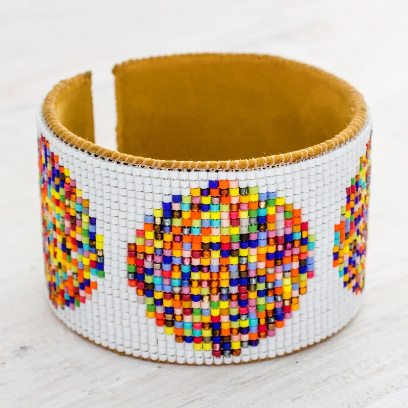 - Air box TSA certified check-inFiesta in Santiago Handcrafted Leather Cuff Bracelet with Colorful Beads - Air box TSA certified check-inFiesta in Santiago Handcrafted Leather Cuff Bracelet with Colorful Beads