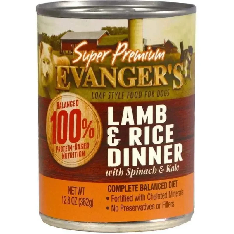 - Cat hair ball removal and hair removal creamEvanger's Super Premium Lamb & Rice Dinner Canned Dog Food 12.8-oz, case of 12 - Cat hair ball removal and hair removal creamEvanger's Super Premium Lamb & Rice Dinner Canned Dog Food 12.8-oz, case of 12