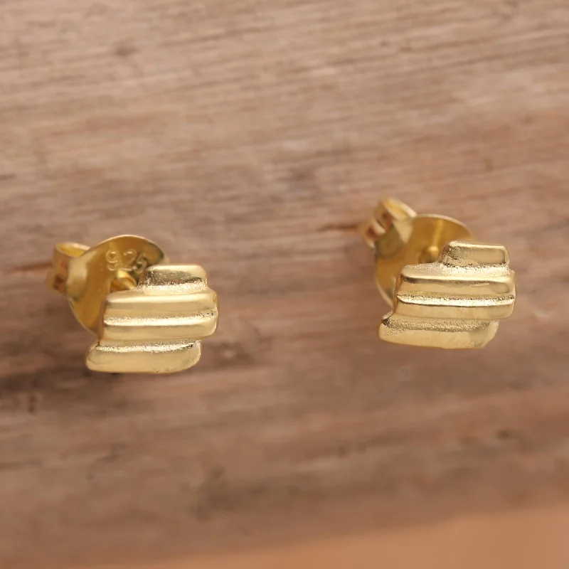 -Anti-scratch scratching board AND cat bed in oneGolden Roof Artisan Crafted Gold-Plated Stud Earrings from Bali -Anti-scratch scratching board AND cat bed in oneGolden Roof Artisan Crafted Gold-Plated Stud Earrings from Bali