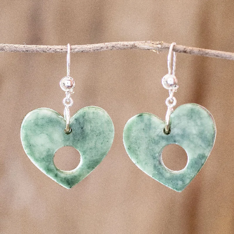 - Climbing pet constant temperature heating padHeart Passage Heart-Shaped Green Jade Dangle Earrings - Climbing pet constant temperature heating padHeart Passage Heart-Shaped Green Jade Dangle Earrings