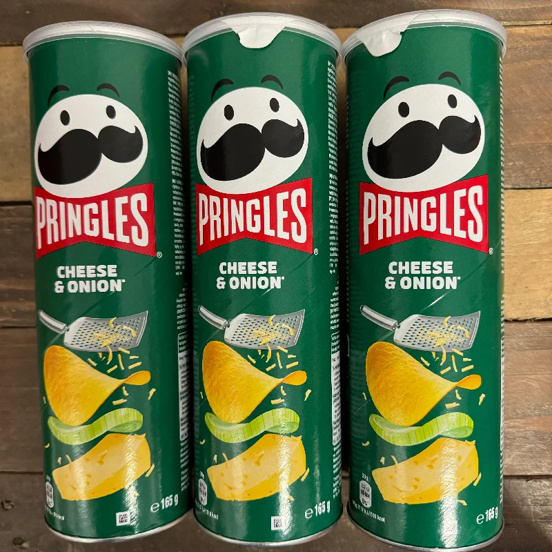 - Pet stroller can be taken on the plane3x Pringles Cheese & Onion Crisps Cans (3x165g) - Pet stroller can be taken on the plane3x Pringles Cheese & Onion Crisps Cans (3x165g)
