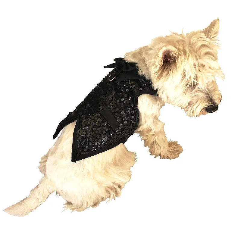 Winter warm clothes for catsThe Gentleman's Dog Tuxedo Black Sequins